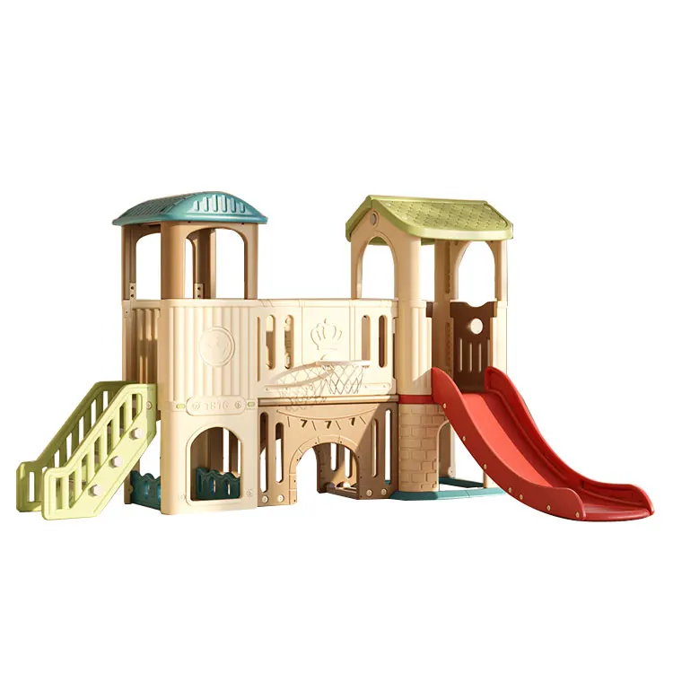 Kids Outdoor House With Slide - Casa de juegos infantil de plástico