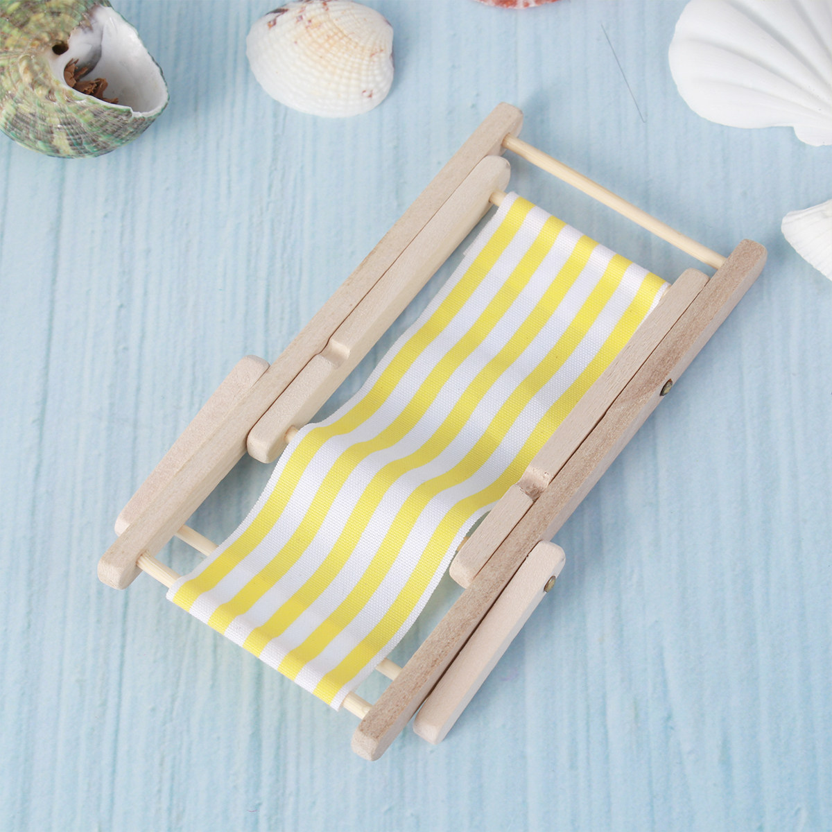 Kids Yellow Outdoor Chair - 1 Silla de Playa Miniatura con