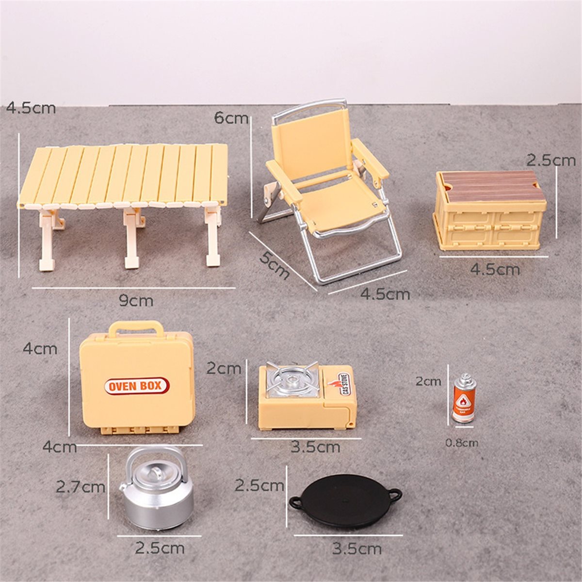 Kids Yellow Outdoor Chair - Set de Juego de Campamento en