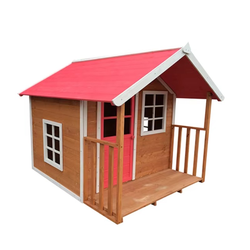 Kids Outdoor Cubby House - Casita de Juegos de Madera para