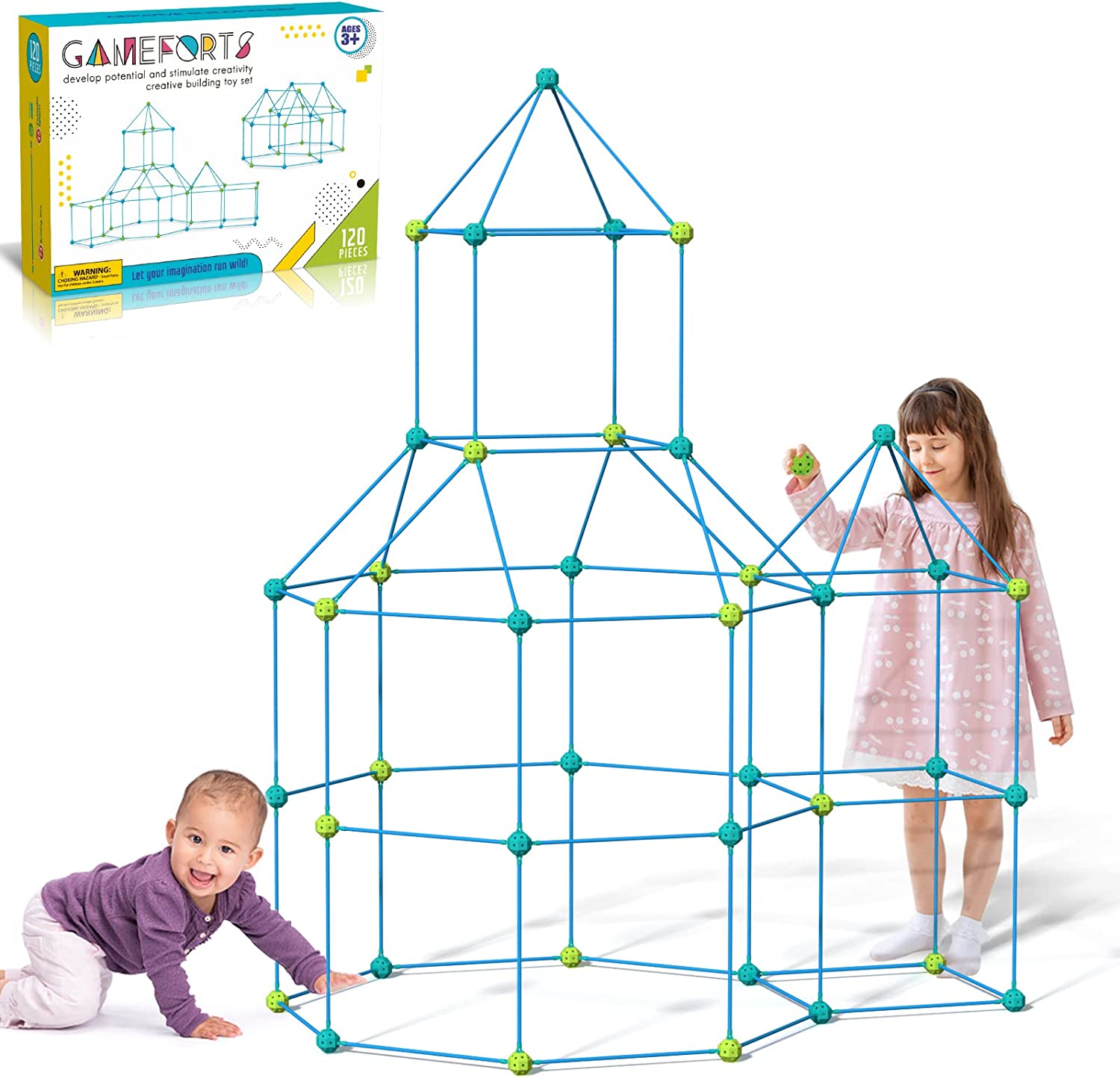 Outdoor Kids In An Indoor World - Castillo de Construcción DIY para Niños,