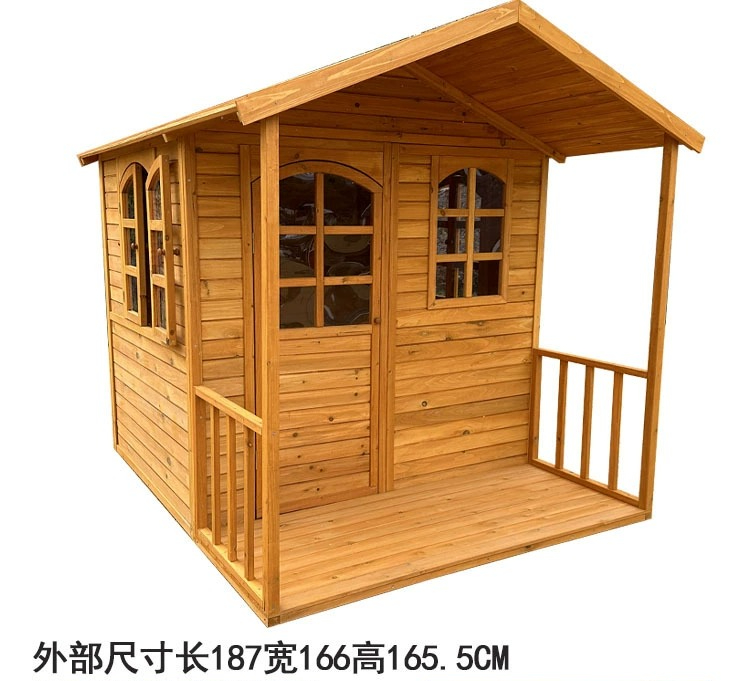 Kids Outdoor Cubby House - Casa de Juegos de Madera Sólida