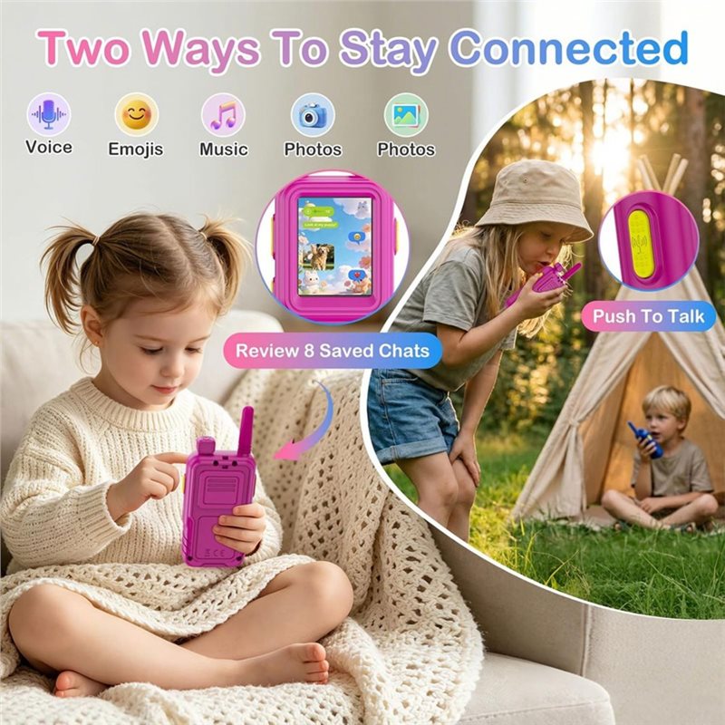 Kids Outdoor Voices - Para Niños, Regalo, 2 Walkie Talkies