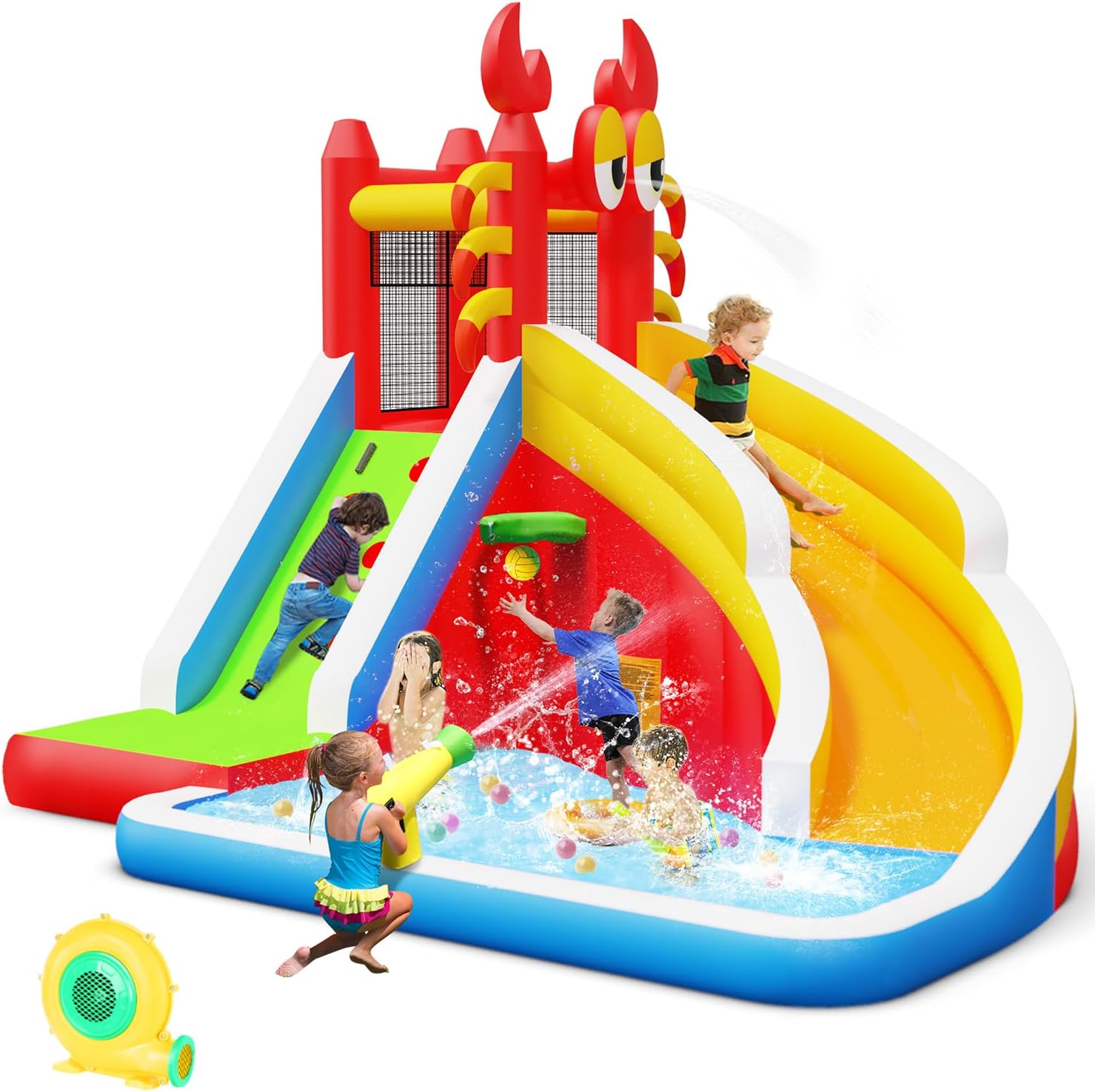 Kids Outdoor House With Slide - Gran Casa de Brinco Inflable con