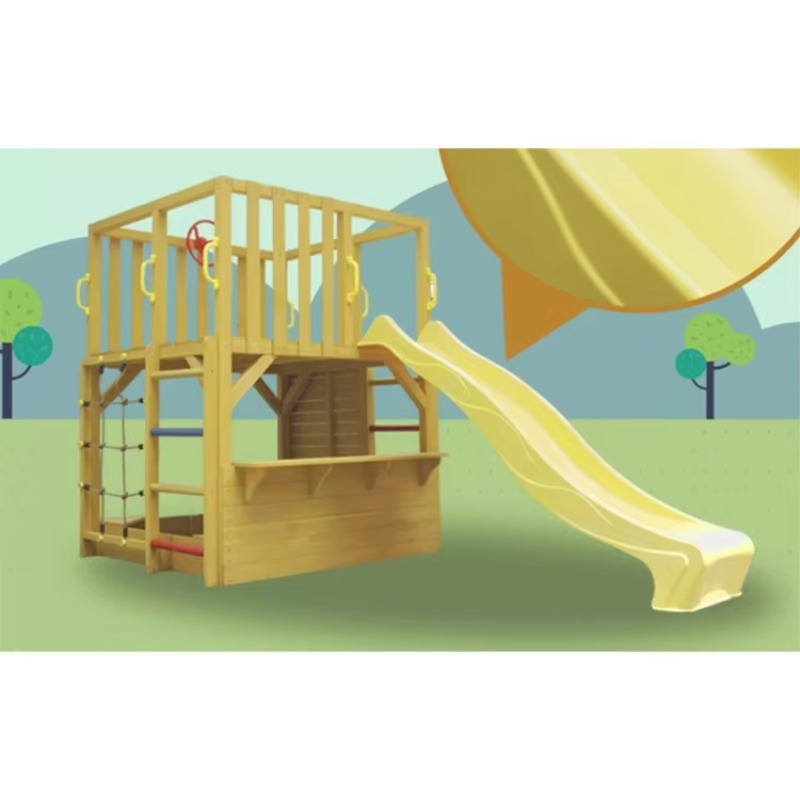 Kids Outdoor Cubby House - Casa de Juegos de Madera para