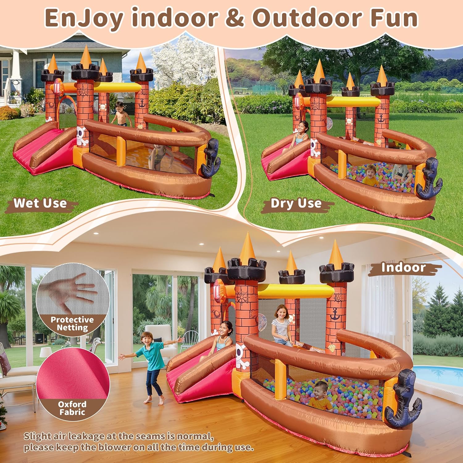 Casa Inflable para Niños de 3  - Kids Outdoor House With Slide reseña y precio