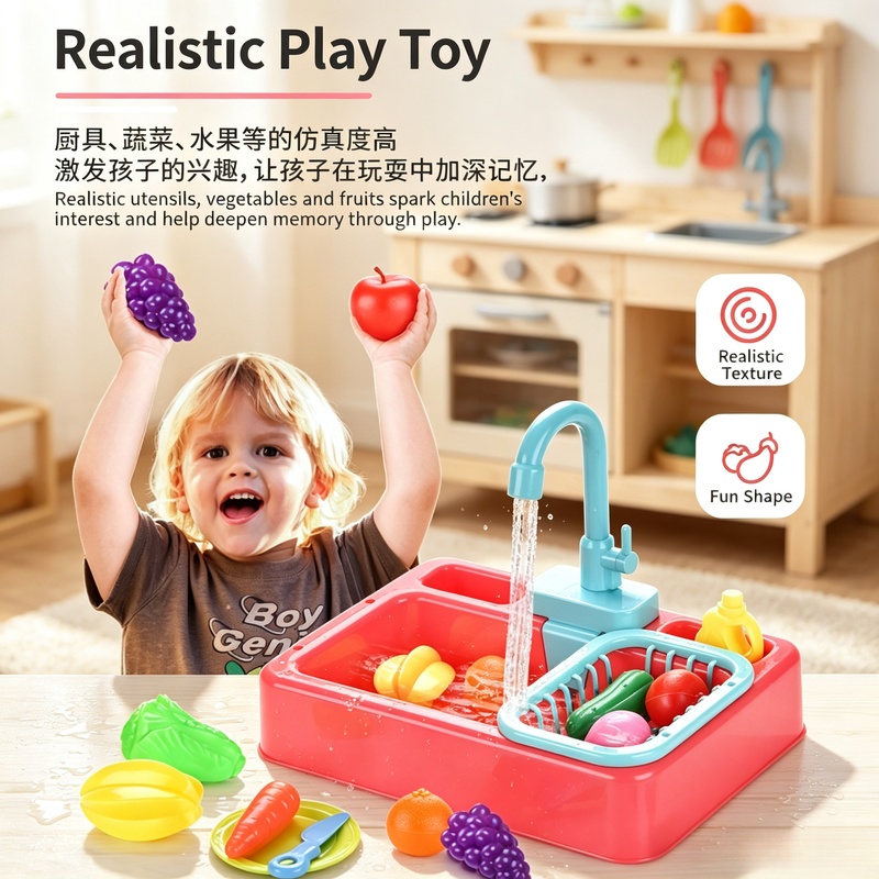 Juego de fregadero de plástico - Kids Outdoor Mud Kitchen Accessories reseña y precio