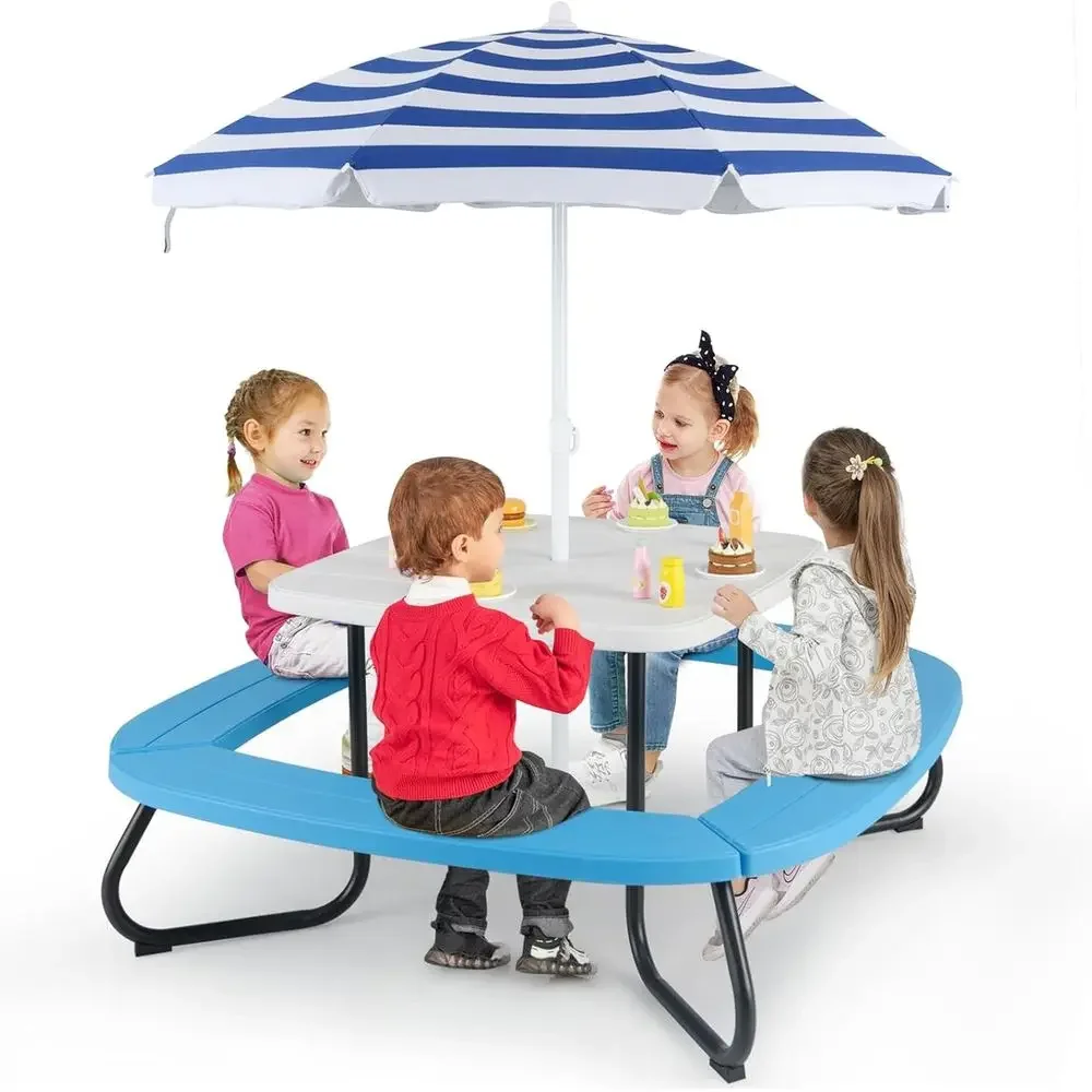 Mesa de Picnic para 8 Personas - Kids Outdoor Picnic Table reseña y precio