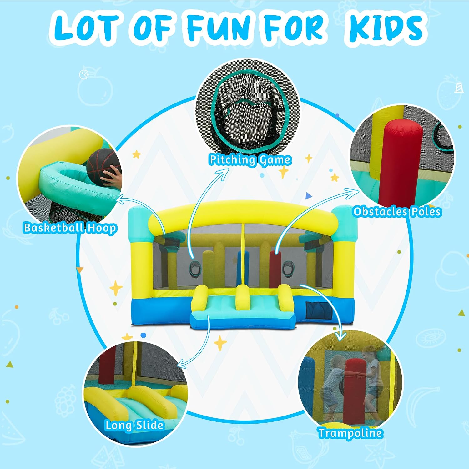 Gran Castillo Inflable, 15 x 1 - Kids Outdoor House With Slide reseña y precio