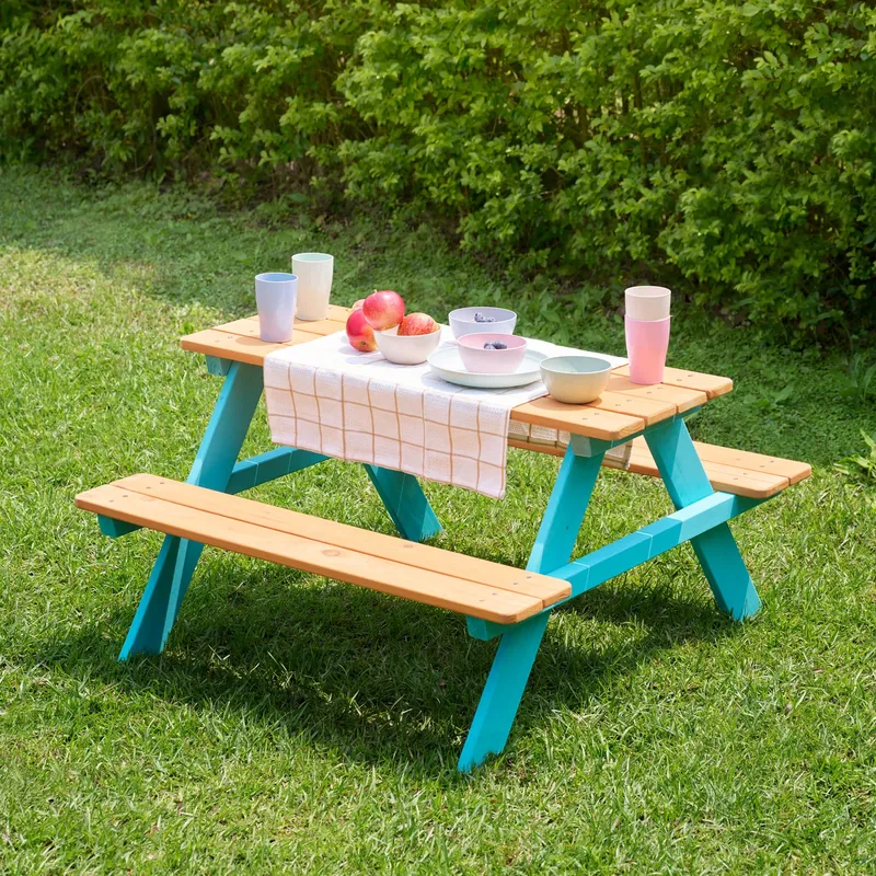 Conjunto de mesa y bancos de m - Kids Outdoor Dining Set reseña y precio