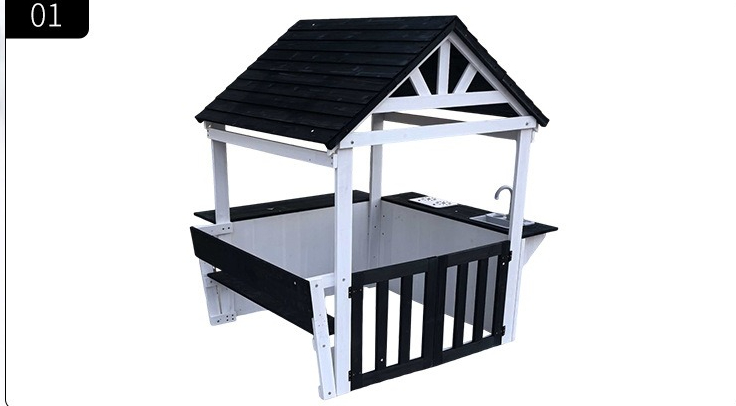 Casa de Juegos de Madera para  - Kids Outdoor Cubby House reseña y precio