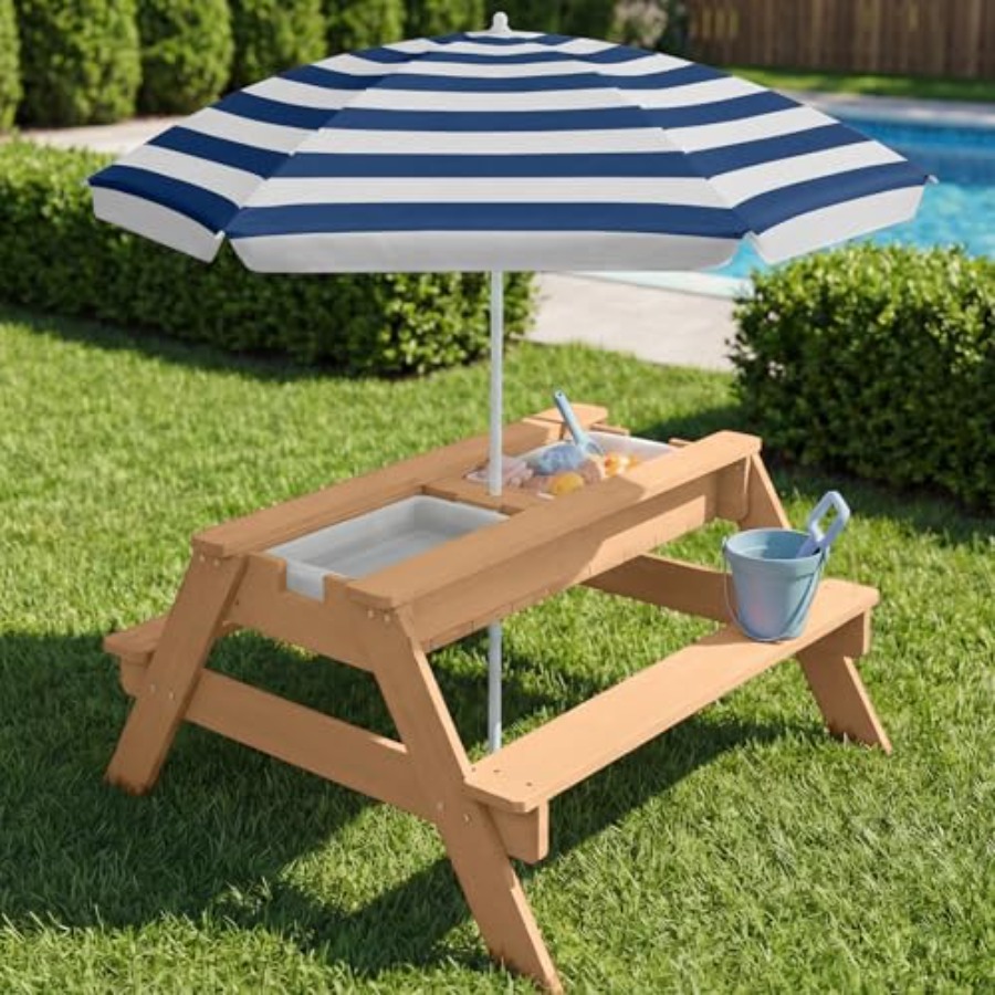 Mesa de picnic infantil para e - Kids Outdoor Picnic Table reseña y precio