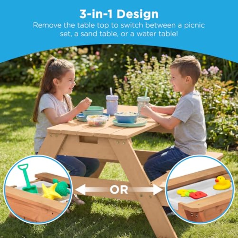 Mesa de picnic infantil para e - Kids Outdoor Picnic Table reseña y precio