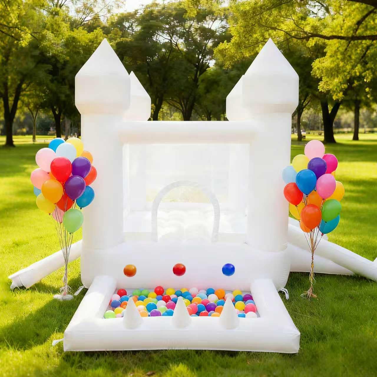 Castillo Inflable Blanco, Cast - Kids Outdoor House With Slide reseña y precio