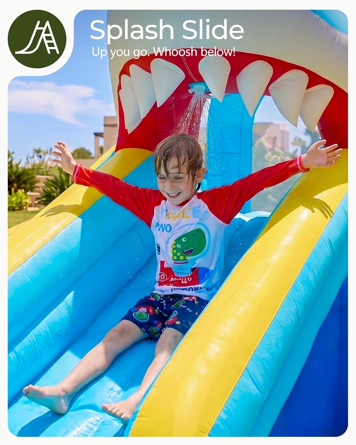 Tobogán Acuático Inflable para - Kids Outdoor House With Slide reseña y precio