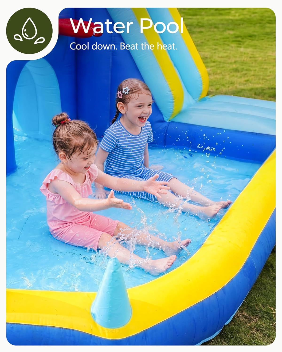 Tobogán Acuático Inflable para - Kids Outdoor House With Slide reseña y precio