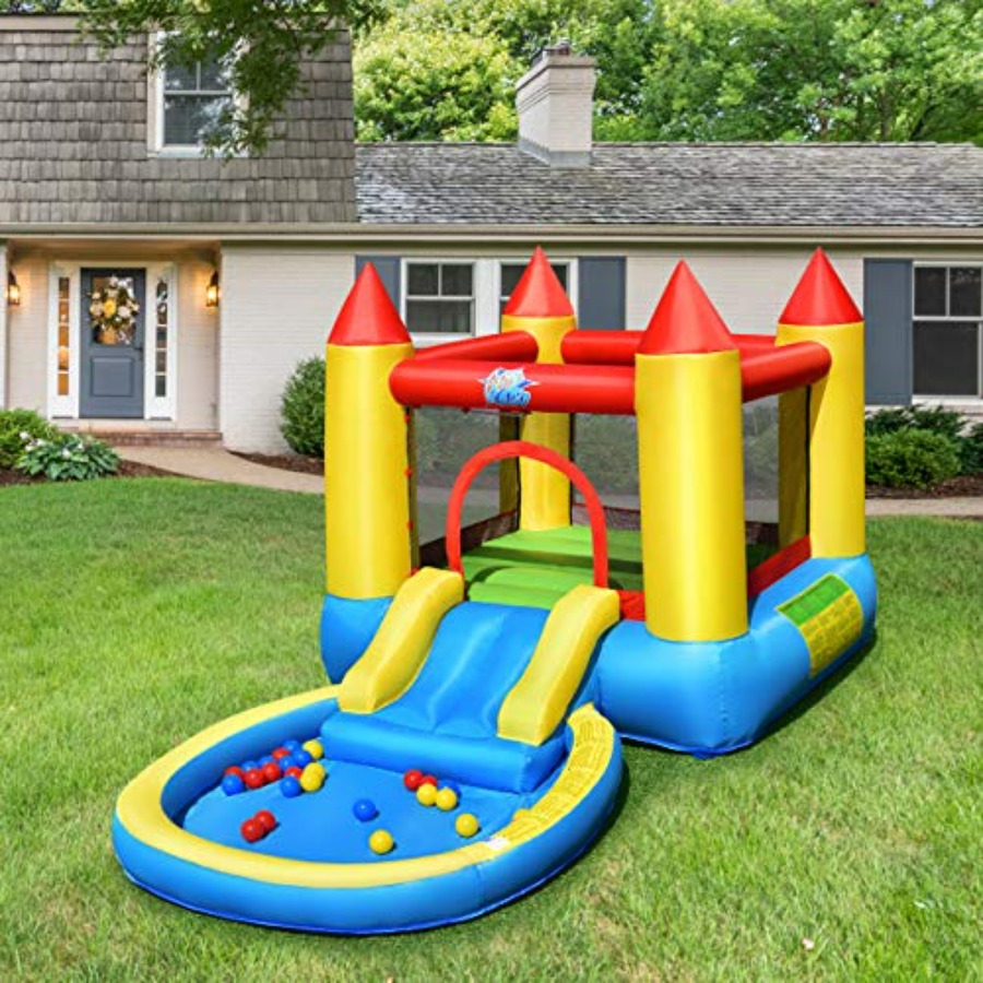 Casa inflable para niños de 3  - Kids Outdoor House With Slide reseña y precio