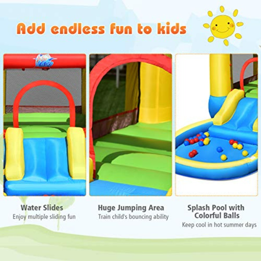 Casa inflable para niños de 3  - Kids Outdoor House With Slide reseña y precio