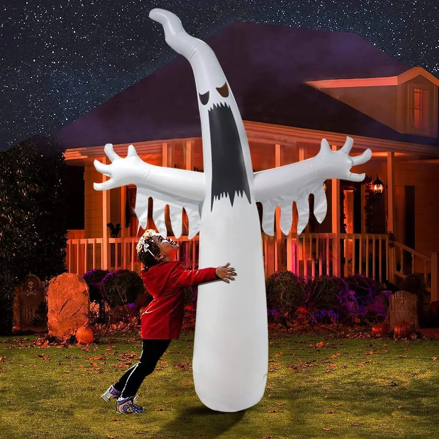 Fantasma aterrador inflable de - Outdoor Kids In An Indoor World reseña y precio
