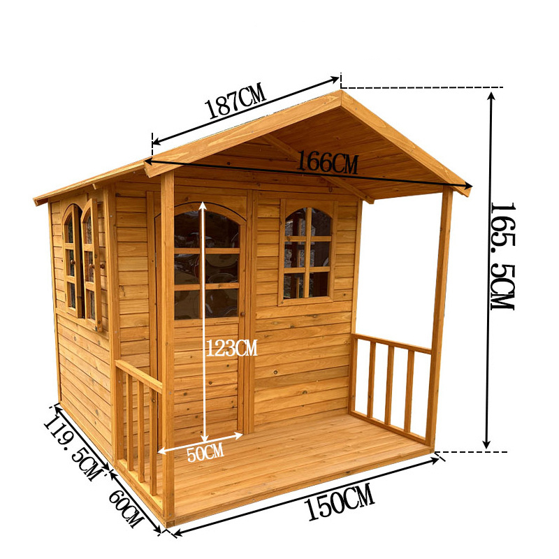 Casa de Juegos de Madera Sólid - Kids Outdoor Cubby House reseña y precio