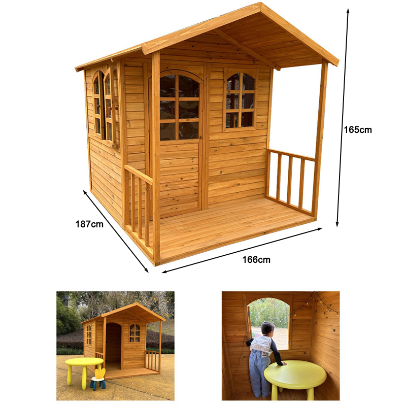 Casa de Juegos de Madera Sólid - Kids Outdoor Cubby House reseña y precio