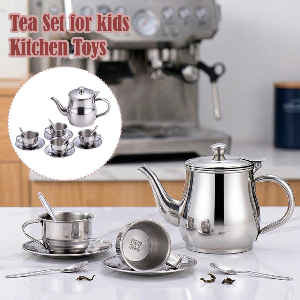Juego de Té de Acero Inoxidabl - Kids Outdoor Mud Kitchen Accessories reseña y precio