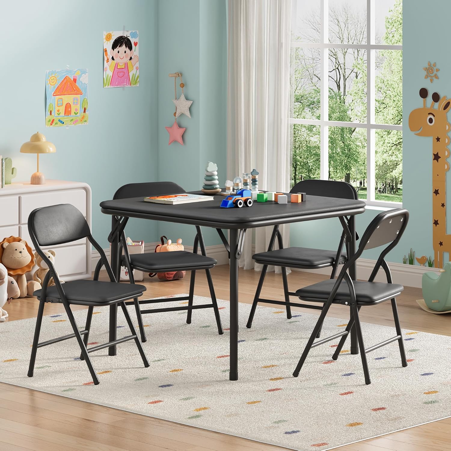 Juego de mesa y sillas plegabl - Kids Outdoor Picnic Table reseña y precio