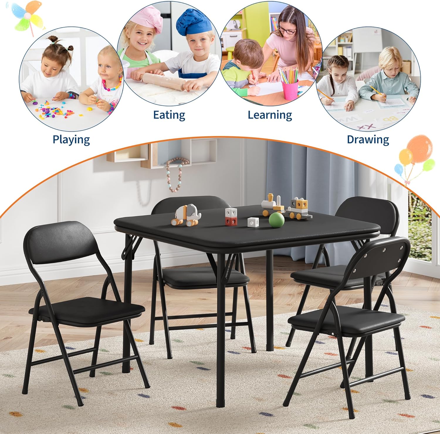 Juego de mesa y sillas plegabl - Kids Outdoor Picnic Table reseña y precio