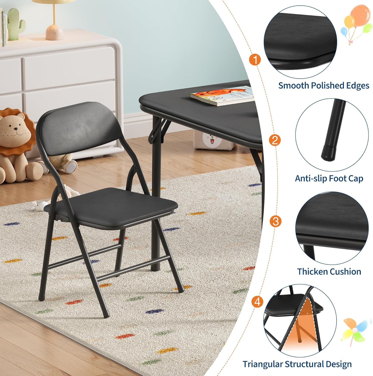 Juego de mesa y sillas plegabl - Kids Outdoor Picnic Table reseña y precio