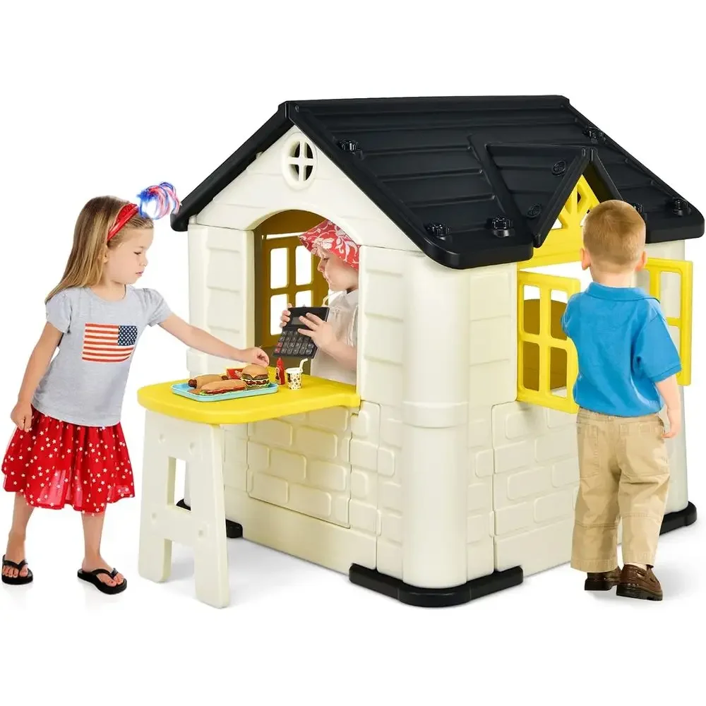 Casita de juegos para niños, c - Kids Outdoor Picnic Table reseña y precio