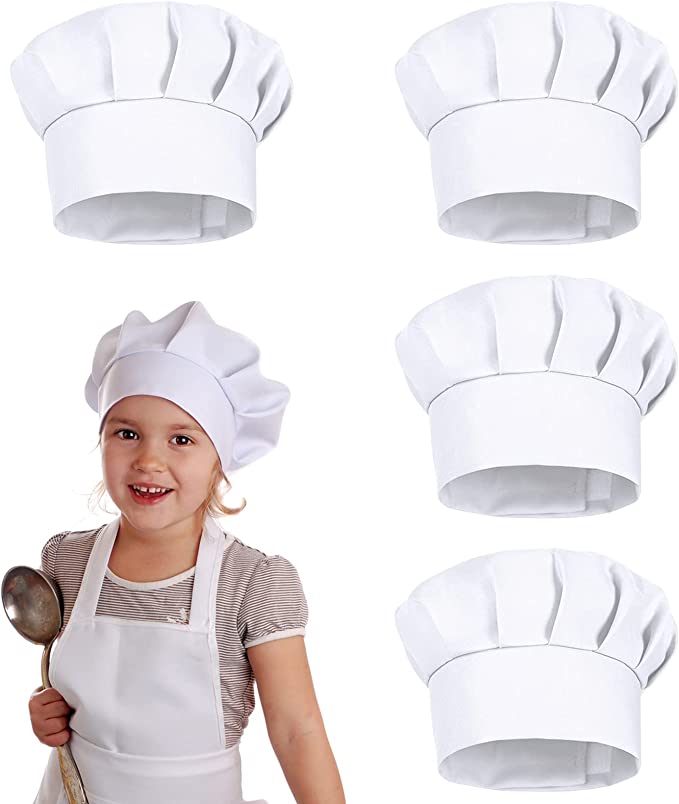 4 Gorros de Chef Blancos para  - Kids Outdoor Mud Kitchen Accessories reseña y precio
